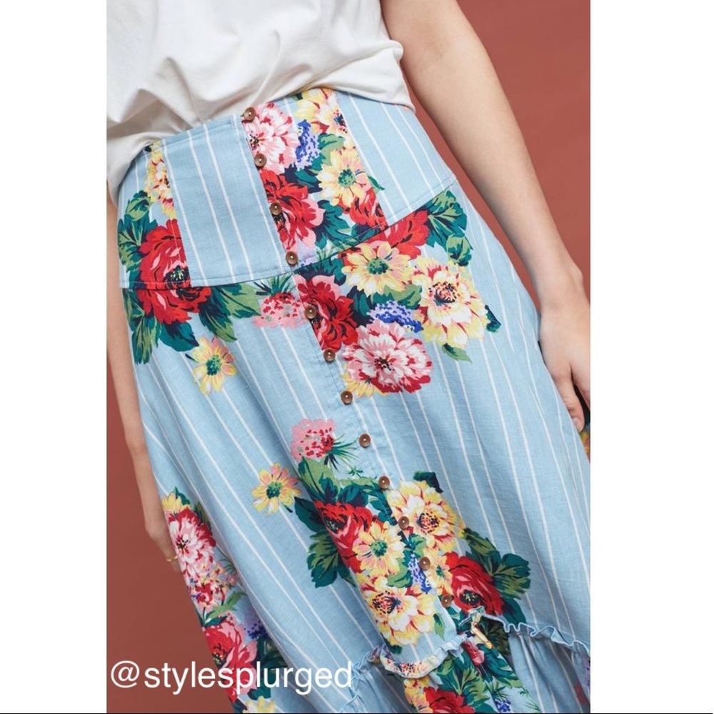 NWT ANTHRO⭐️Top Rated⭐️Claudette Midi Skirt sz 8 - Picture 3 of 9